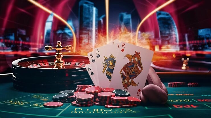 AduQ card game table on vm456 mobile interface showing live dealer and player cards